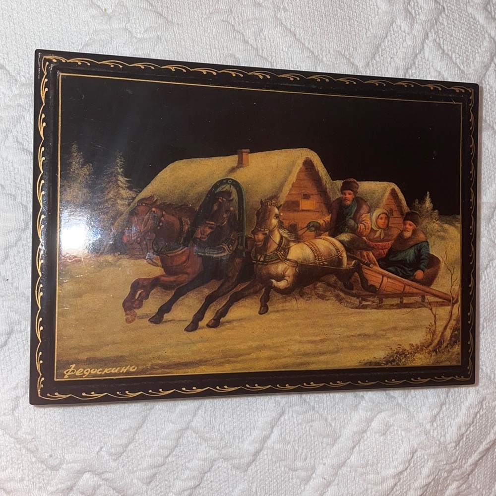 Antique Russian Fedoskino N.L.